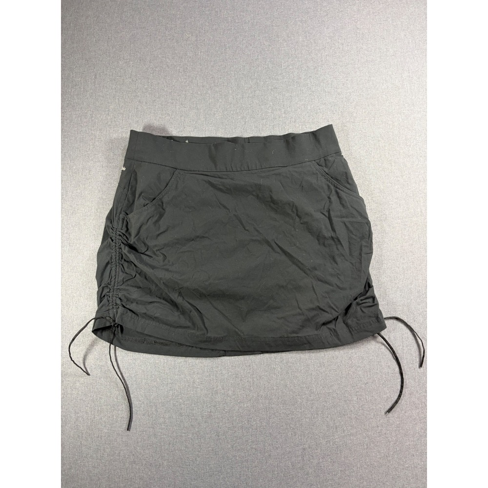 Columbia Sportswear Womens Black Ruched Cinch Side Skort Large L Hiking Golf